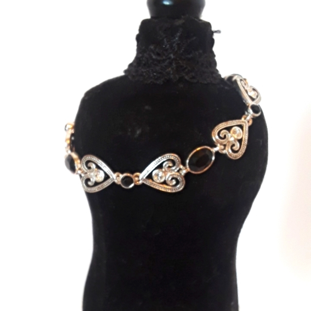 Silvertone Heart Bracelet